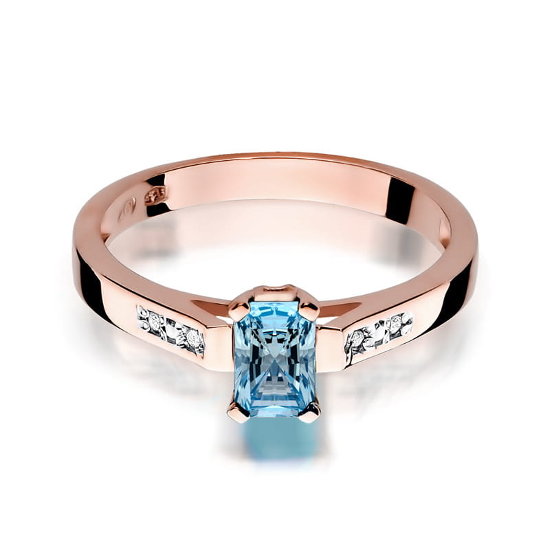 Pierścionek Topaz 0,65ct różowe złoto 2 65ct różowe złoto Jubiler Kraków BigDIAMOND