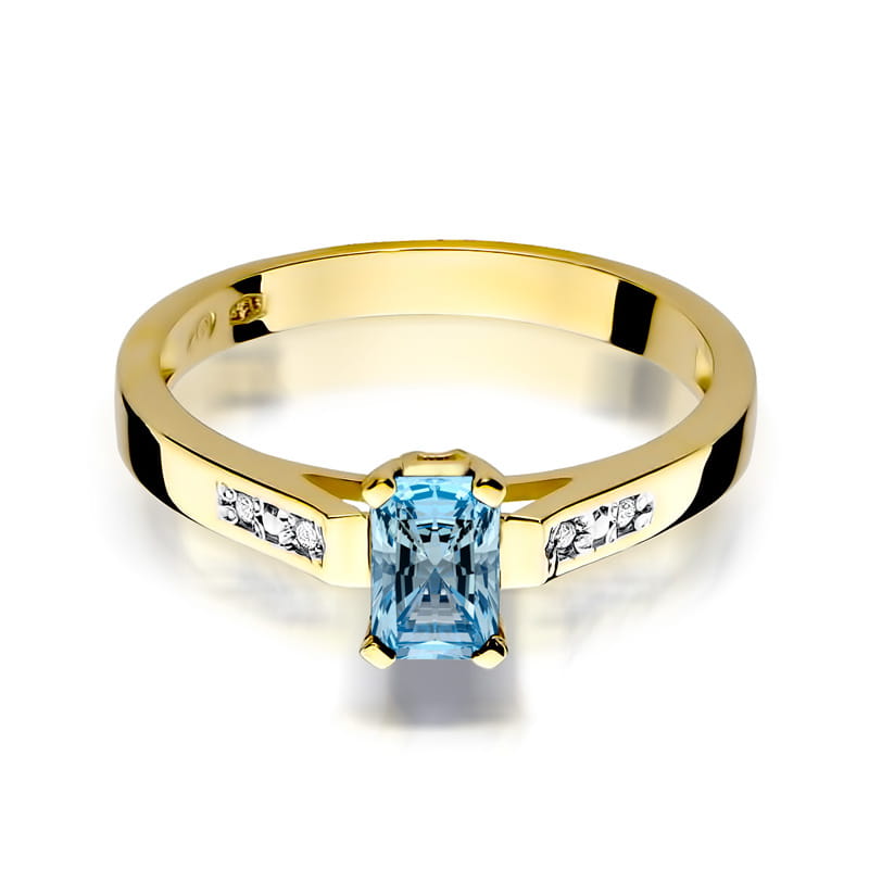 Pierścionek Topaz 0,65ct żółte złoto 2 65ct żółte złoto Jubiler Kraków BigDIAMOND