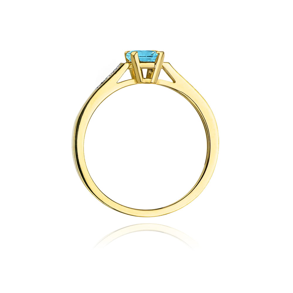 Pierścionek Topaz 0,65ct żółte złoto 3 Pierścionek Topaz 0,65ct żółte złoto - obrazek 3