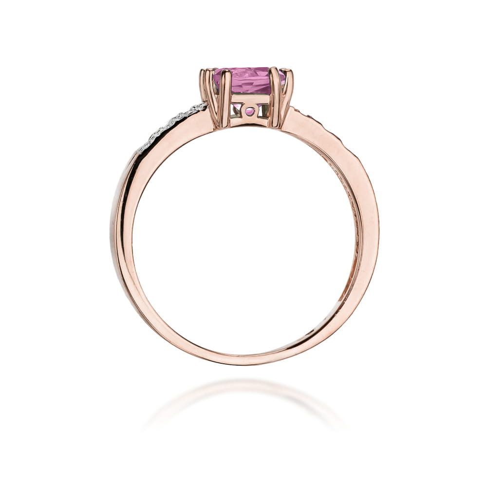Pierścionek Różowy Topaz 1,10ct różowe złoto 3 Pierścionek Różowy Topaz 1,10ct różowe złoto - obrazek 3