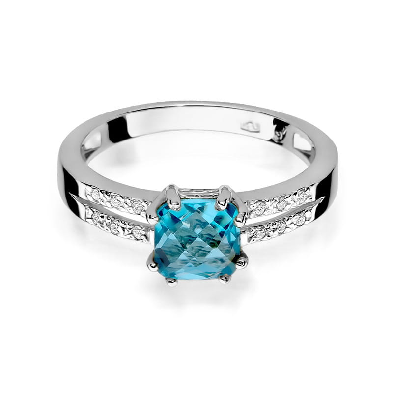 Pierścionek Topaz 1,10ct białe złoto 2 10ct białe złoto Jubiler Kraków BigDIAMOND