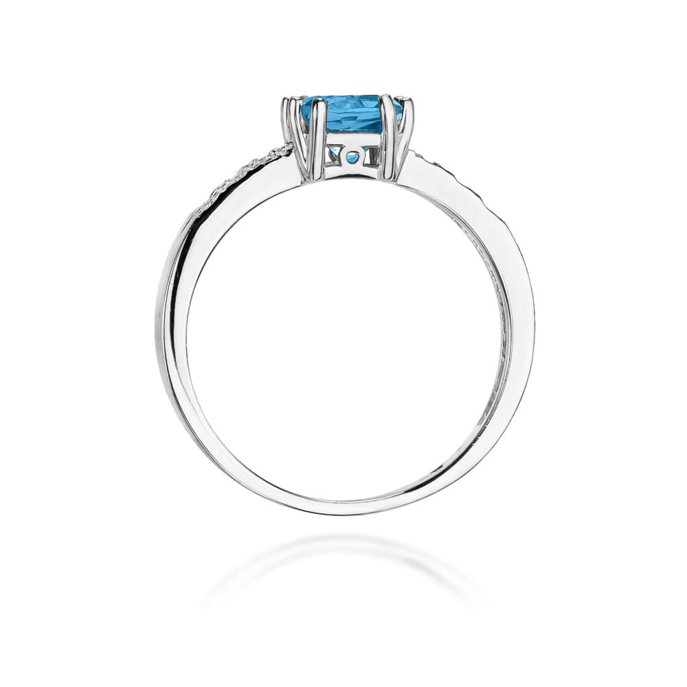 Pierścionek Topaz 1,10ct białe złoto 3 Pierścionek Topaz 1,10ct białe złoto - obrazek 3
