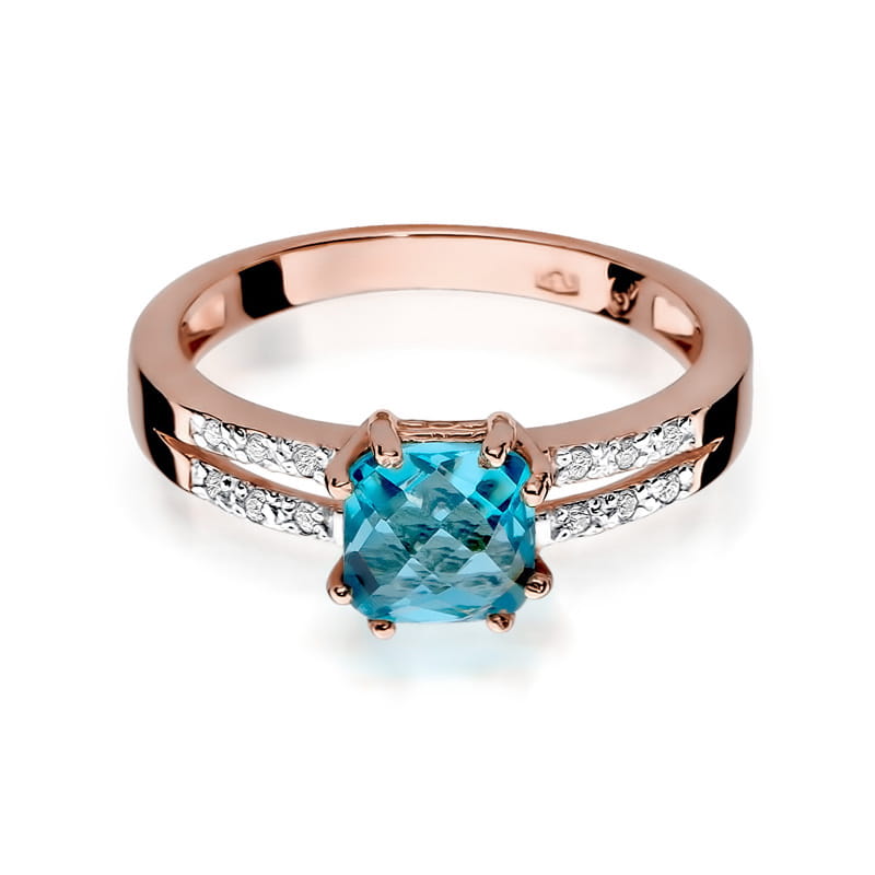 Pierścionek Topaz 1,10ct różowe złoto 2 10ct różowe złoto Jubiler Kraków BigDIAMOND