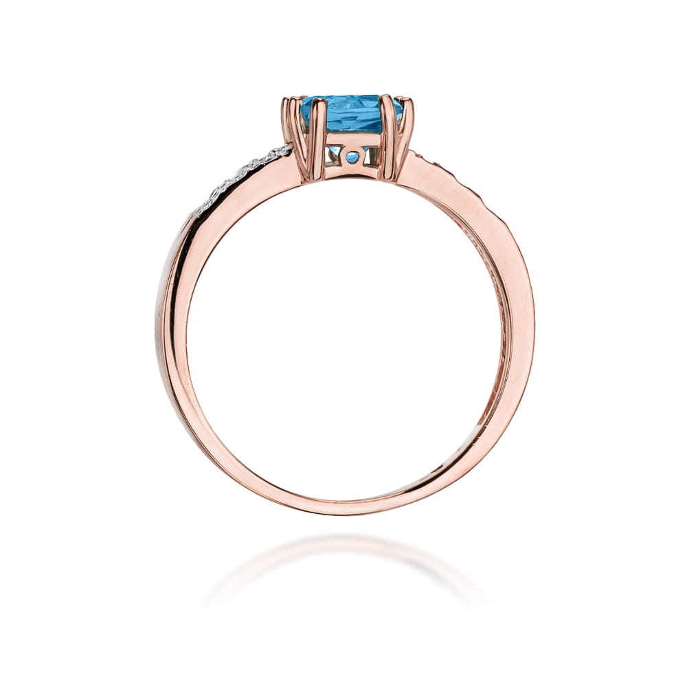 Pierścionek Topaz 1,10ct różowe złoto 3 Pierścionek Topaz 1,10ct różowe złoto - obrazek 3