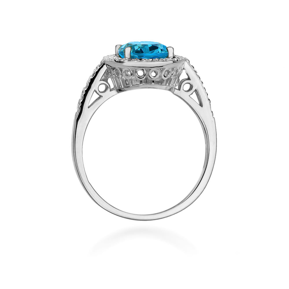 Pierścionek Topaz 1,70ct białe złoto 3 Pierścionek Topaz 1,70ct białe złoto - obrazek 3
