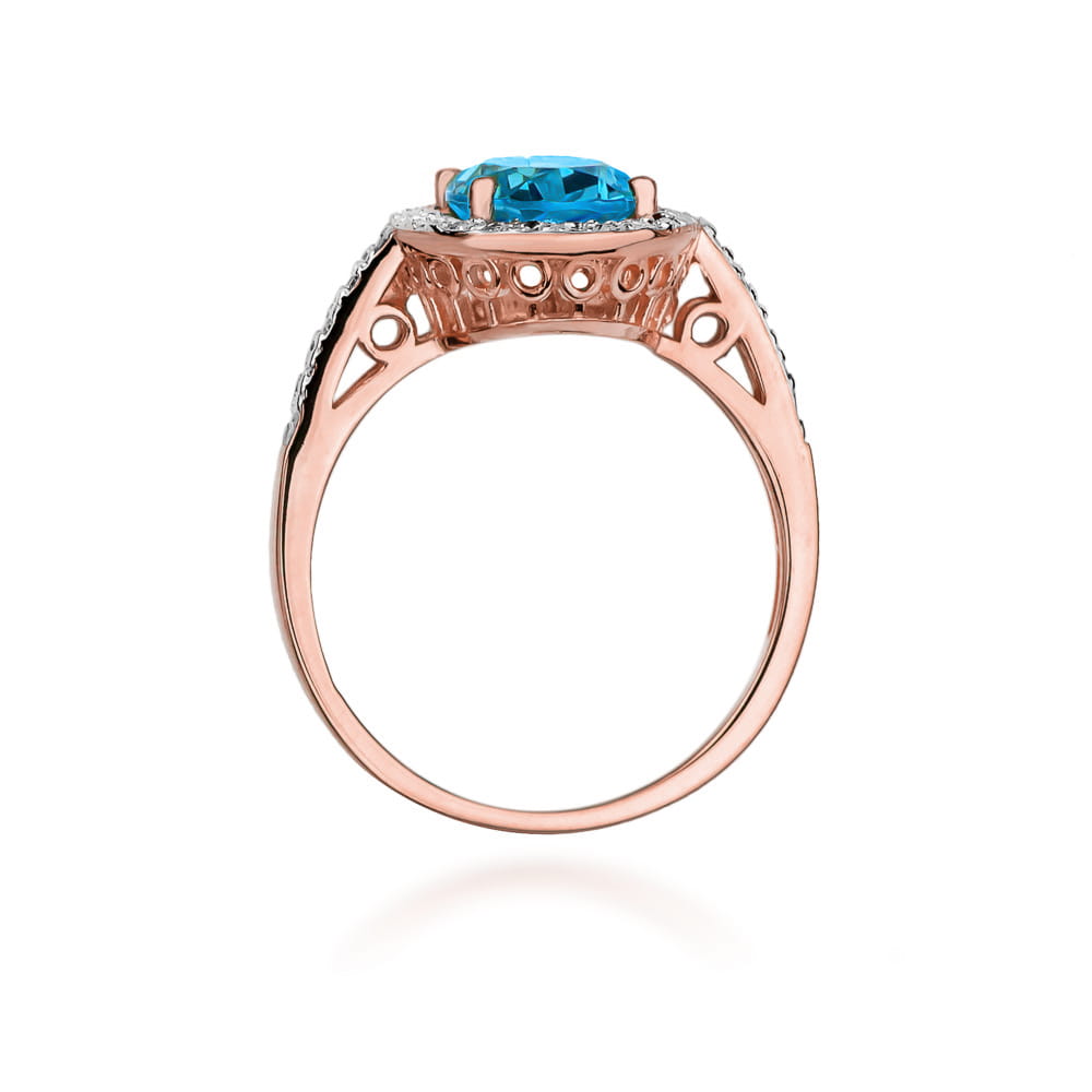 Pierścionek Topaz 1,70ct różowe złoto 3 Pierścionek Topaz 1,70ct różowe złoto - obrazek 3