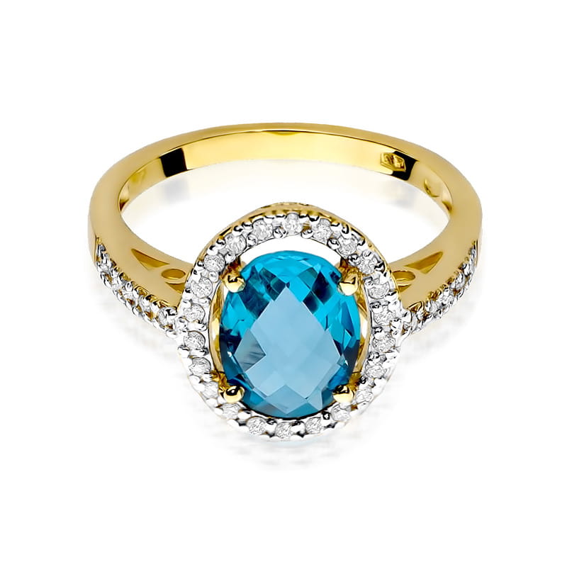Pierścionek Topaz 1,70ct żółte złoto 2 70ct żółte złoto Jubiler Kraków BigDIAMOND