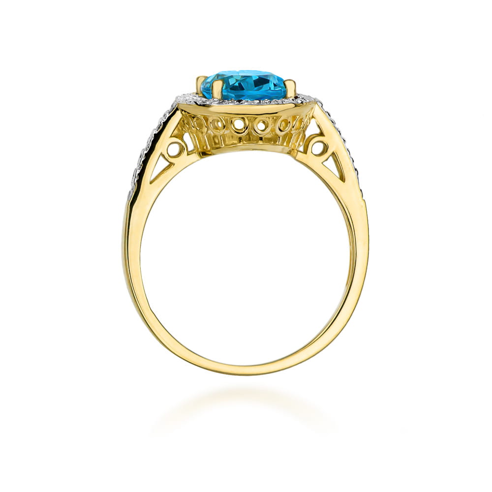 Pierścionek Topaz 1,70ct żółte złoto 3 Pierścionek Topaz 1,70ct żółte złoto - obrazek 3