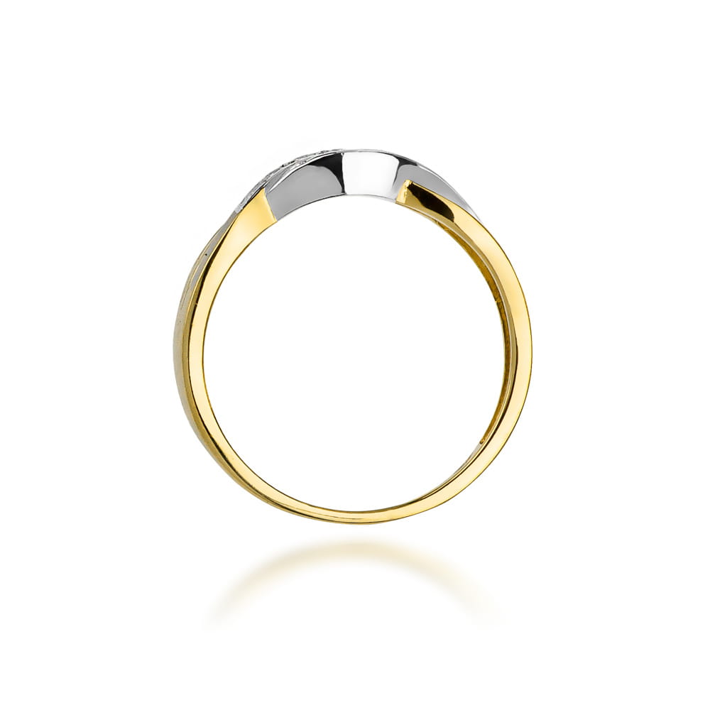 Pierścionek Diament 0,05ct żółte złoto 3 Pierścionek Diament 0,05ct żółte złoto - obrazek 3