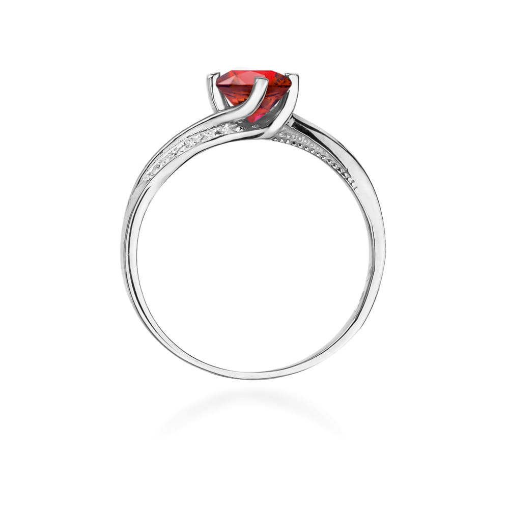 Pierścionek Rubin 0,60ct białe złoto 3 Pierścionek Rubin 0,60ct białe złoto - obrazek 3