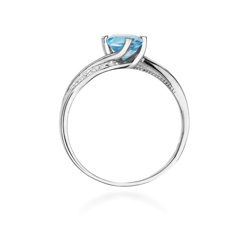 Pierścionek Topaz 0,50ct białe złoto 3 Pierścionek Topaz 0,50ct białe złoto - obrazek 3