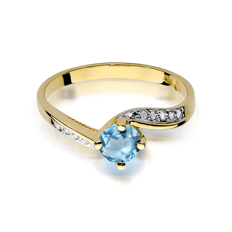 Pierścionek Topaz 0,50ct żółte złoto 2 50ct żółte złoto Jubiler Kraków BigDIAMOND