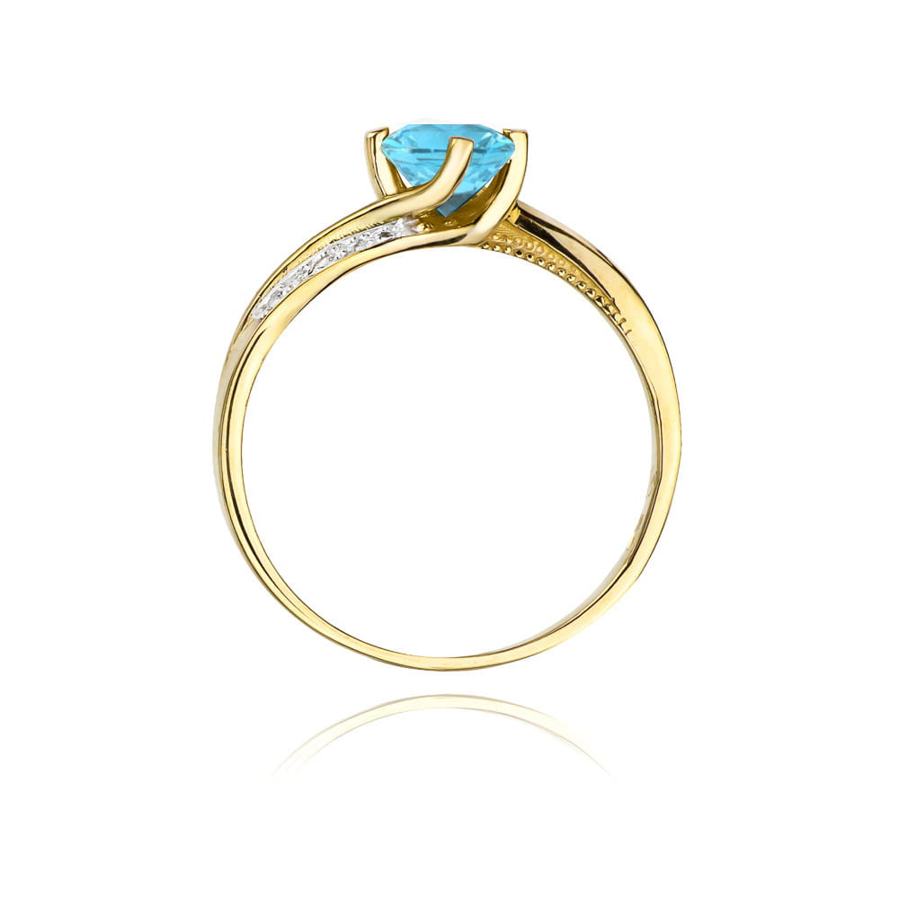 Pierścionek Topaz 0,50ct żółte złoto 3 Pierścionek Topaz 0,50ct żółte złoto - obrazek 3