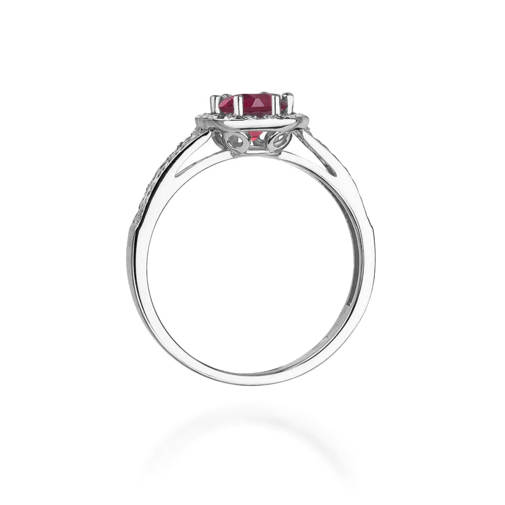 Pierścionek Rodolit 0,60ct białe złoto 3 Pierścionek Rodolit 0,60ct białe złoto - obrazek 3