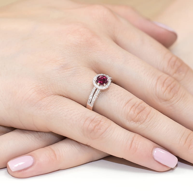 Pierścionek Rodolit 0,60ct różowe złoto 4 Pierścionek Rodolit 0,60ct różowe złoto - obrazek 4