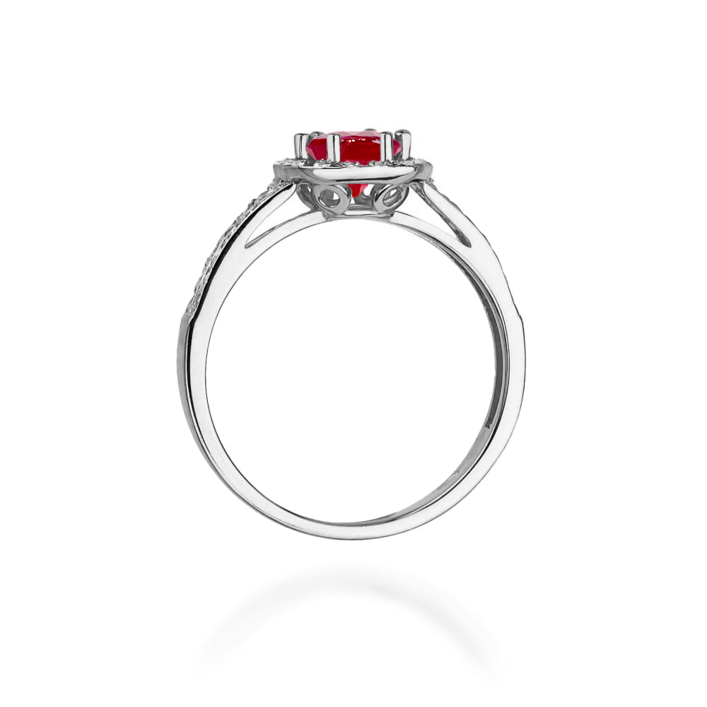 Pierścionek Rubin 0,60ct białe złoto 3 Pierścionek Rubin 0,60ct białe złoto - obrazek 3