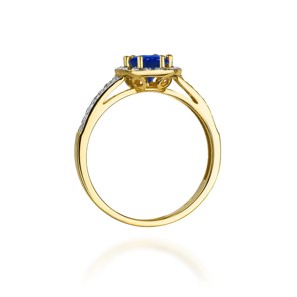 Pierścionek Szafir 0,50ct żółte złoto 3 Pierścionek Szafir 0,50ct żółte złoto - obrazek 3