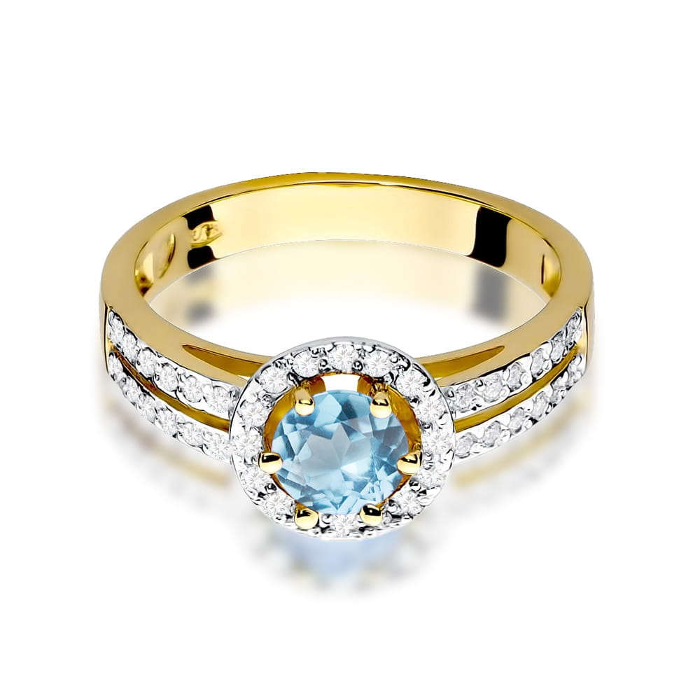 Pierścionek Topaz 0,50ct żółte złoto 2 50ct żółte złoto Jubiler Kraków BigDIAMOND