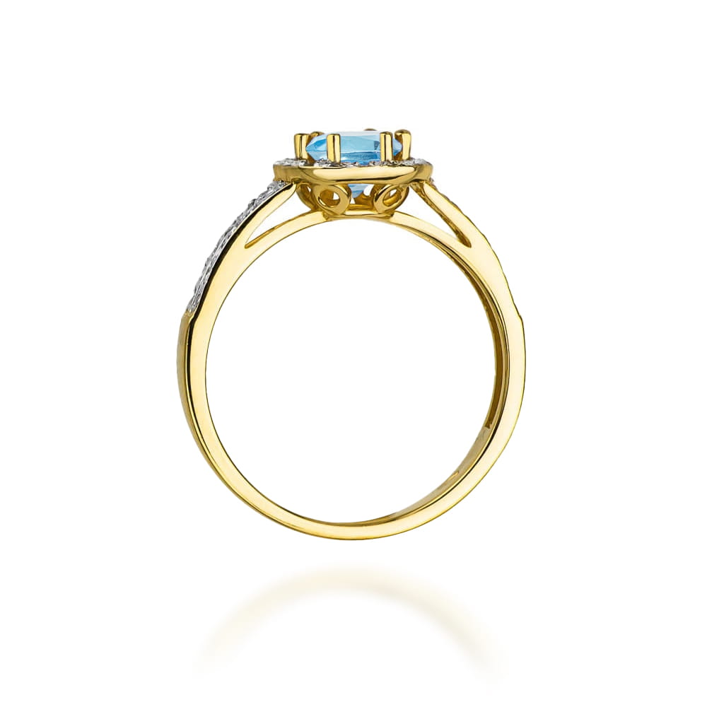 Pierścionek Topaz 0,50ct żółte złoto 3 Pierścionek Topaz 0,50ct żółte złoto - obrazek 3