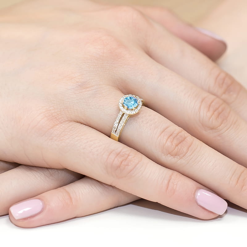 Pierścionek Topaz 0,50ct żółte złoto 4 Pierścionek Topaz 0,50ct żółte złoto - obrazek 4