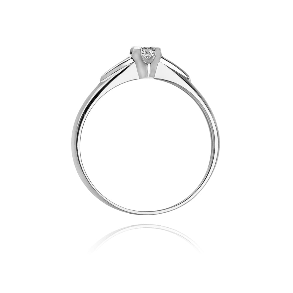 Pierścionek Diament 0,04ct białe złoto 3 Pierścionek Diament 0,04ct białe złoto - obrazek 3