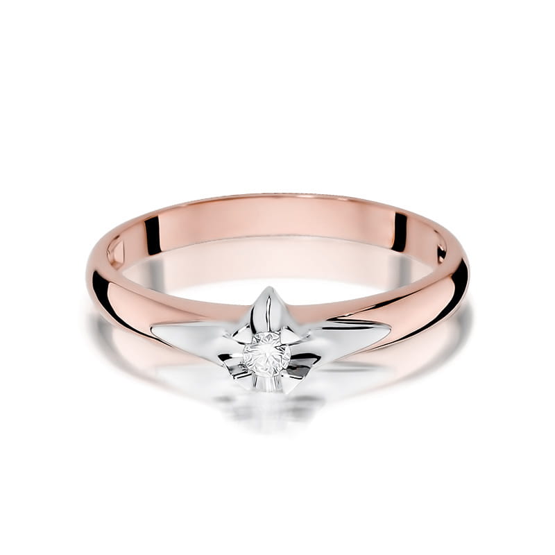 Pierścionek Diament 0,05ct różowe złoto 2 05ct różowe złoto Jubiler Kraków BigDIAMOND