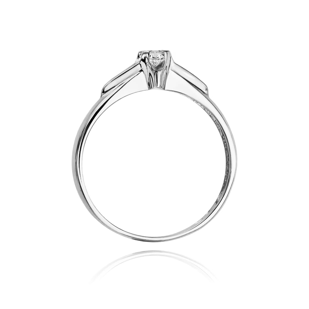 Pierścionek Diament 0,10ct białe złoto 3 Pierścionek Diament 0,10ct białe złoto - obrazek 3
