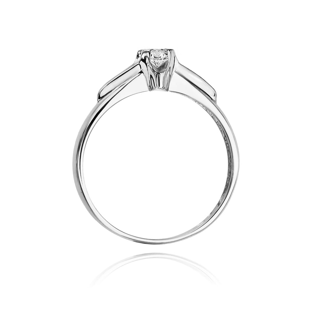 Pierścionek Diament 0,12ct białe złoto 3 Pierścionek Diament 0,12ct białe złoto - obrazek 3