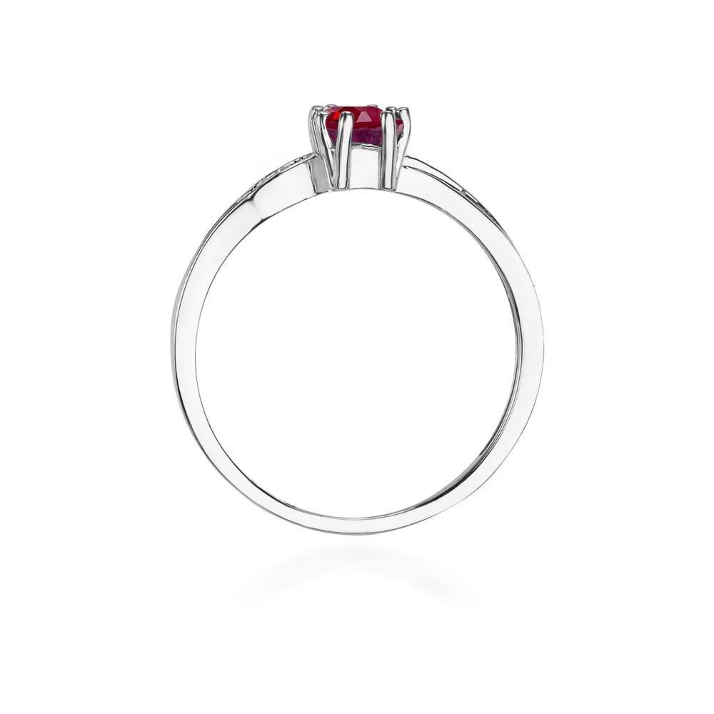 Pierścionek Granat 0,70ct białe złoto 3 Pierścionek Granat 0,70ct białe złoto - obrazek 3