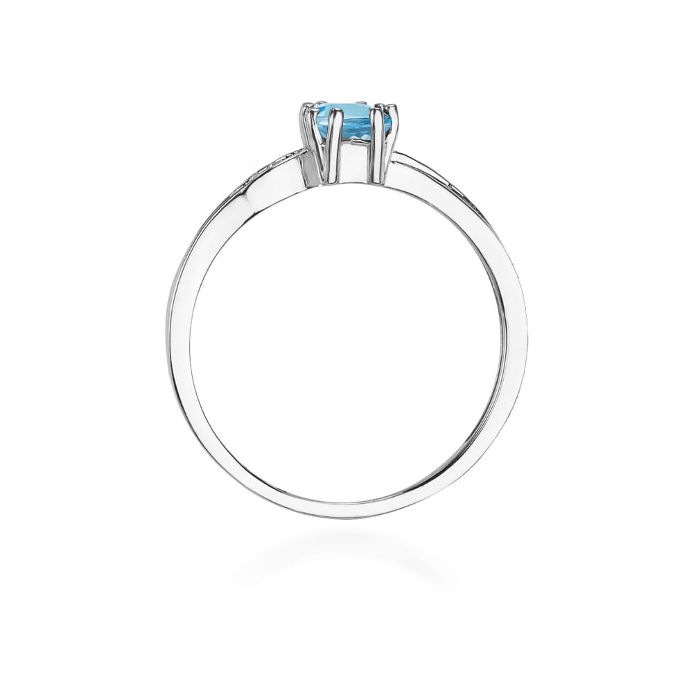Pierścionek Topaz 0,65ct białe złoto 3 Pierścionek Topaz 0,65ct białe złoto - obrazek 3