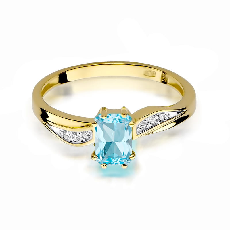 Pierścionek Topaz 0,65ct żółte złoto 2 65ct żółte złoto Jubiler Kraków BigDIAMOND