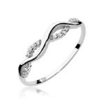 Pierścionek W096 z diamentami białe złoto Jubiler Kraków BigDIAMOND
