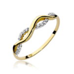 Pierścionek W096 z diamentami żółte złoto Jubiler Kraków BigDIAMOND
