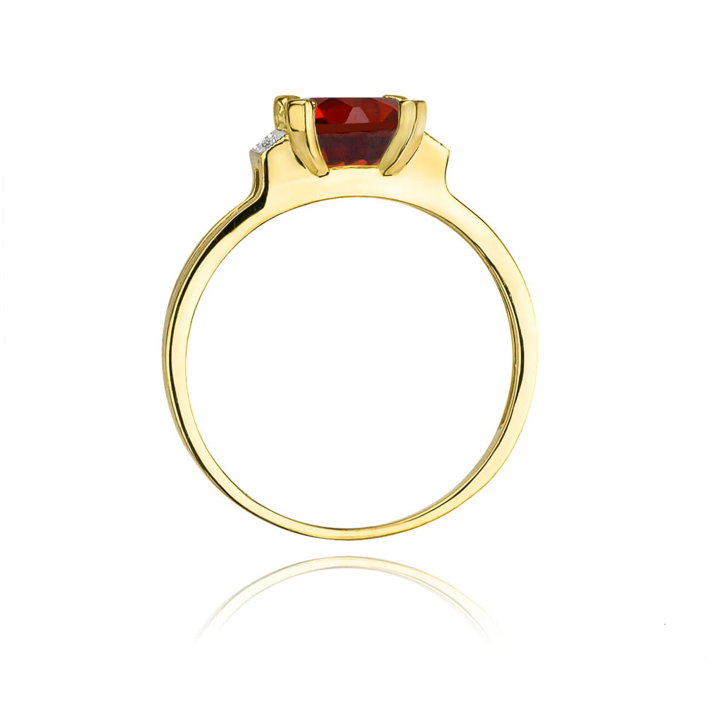 Pierścionek Granat 1,30ct żółte złoto 3 Pierścionek Granat 1,30ct żółte złoto - obrazek 3