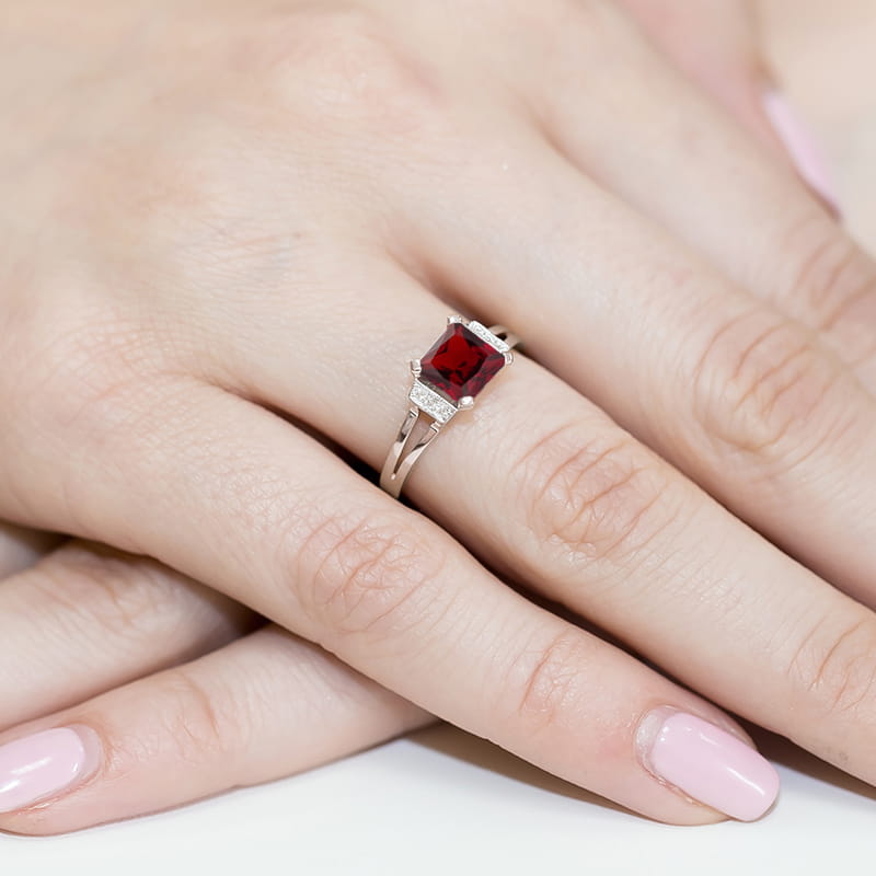Pierścionek Granat 1,30ct żółte złoto 4 Pierścionek Granat 1,30ct żółte złoto - obrazek 4