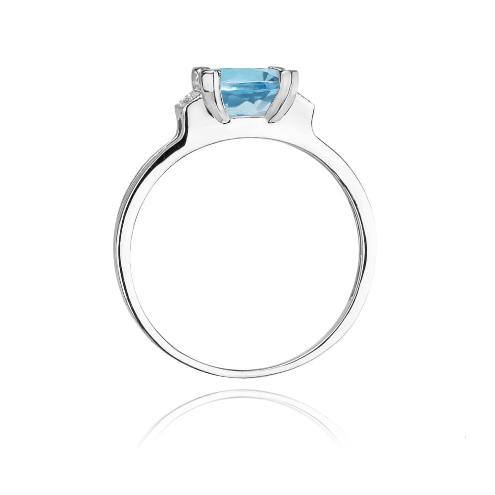 Pierścionek Topaz 1,40ct białe złoto 3 Pierścionek Topaz 1,40ct białe złoto - obrazek 3