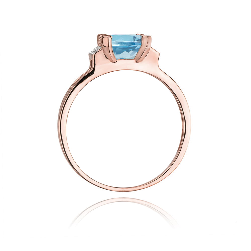 Pierścionek Topaz 1,40ct różowe złoto 3 Pierścionek Topaz 1,40ct różowe złoto - obrazek 3