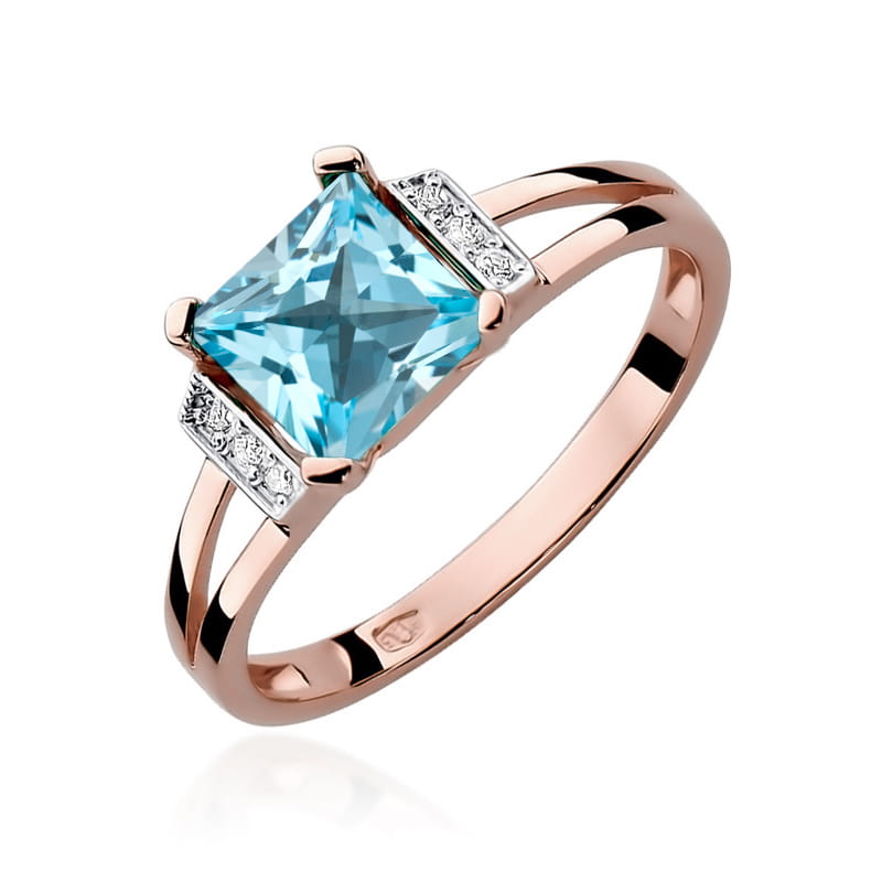 Pierścionek Topaz 1,40ct różowe złoto 1 Pierścionek W103 Topaz 1