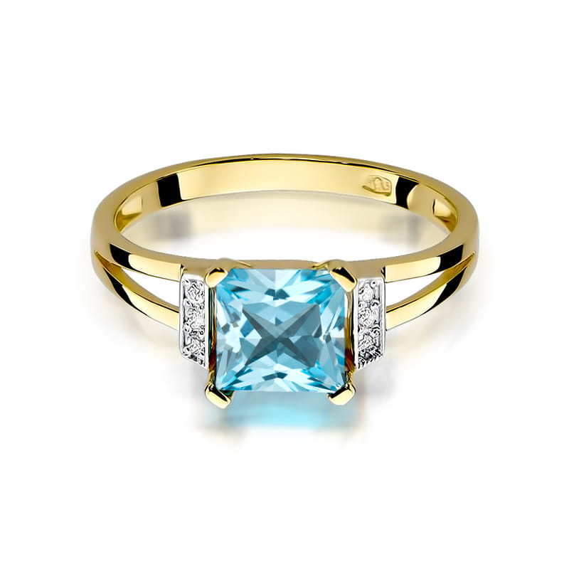 Pierścionek Topaz 1,40ct żółte złoto 2 40ct żółte złoto Jubiler Kraków BigDIAMOND