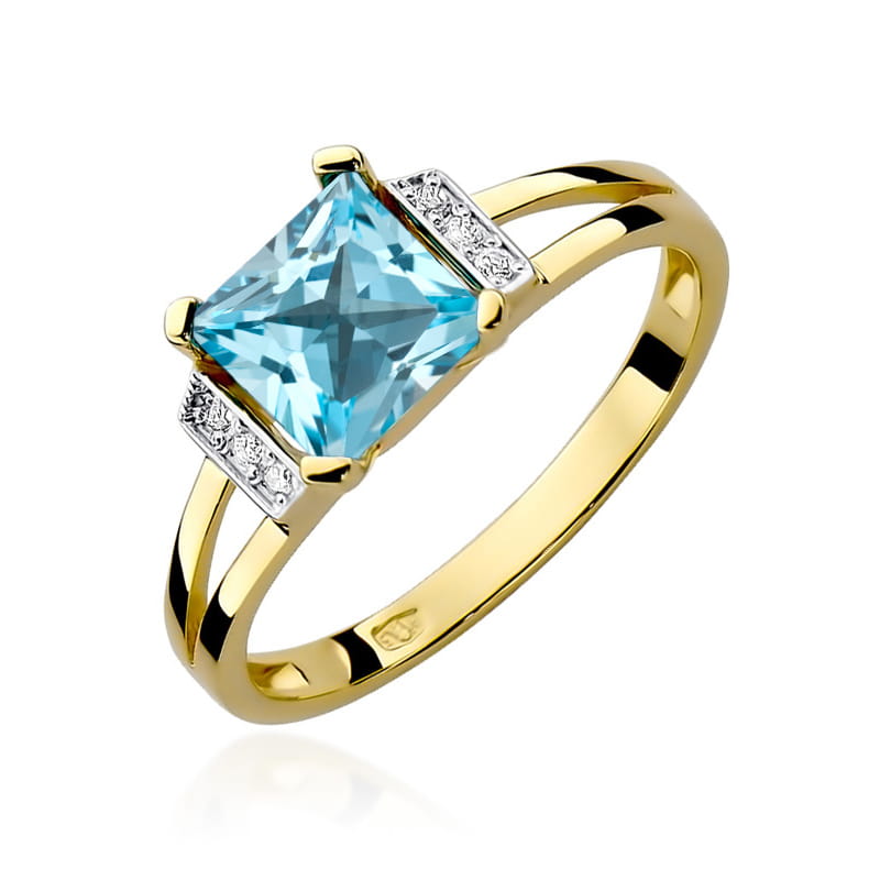 Pierścionek Topaz 1,40ct żółte złoto 1 Pierścionek W103 Topaz 1