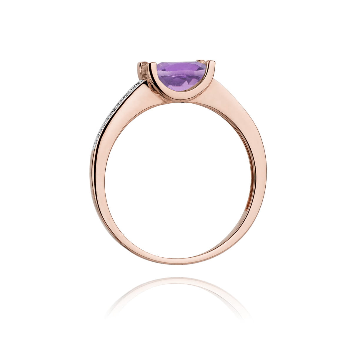 Pierścionek Ametyst 0,60ct różowe złoto 3 Pierścionek Ametyst 0,60ct różowe złoto - obrazek 3