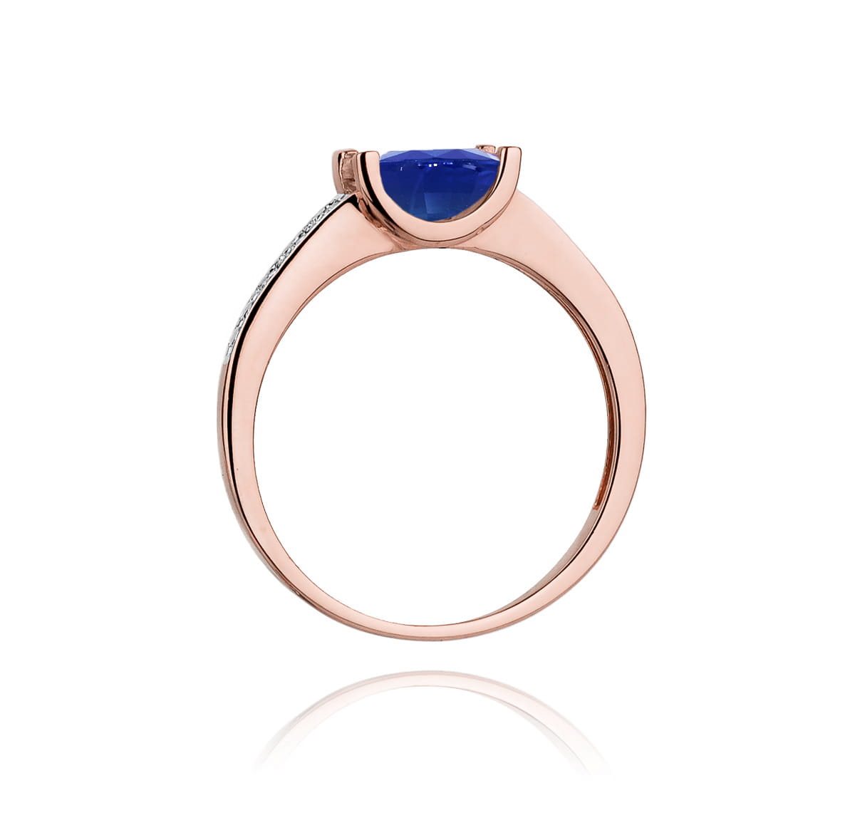 Pierścionek Szafir 0,60ct różowe złoto 3 Pierścionek Szafir 0,60ct różowe złoto - obrazek 3