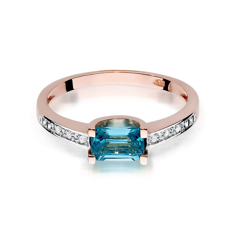 Pierścionek Topaz 0,65ct różowe złoto 2 65ct różowe złoto Jubiler Kraków BigDIAMOND