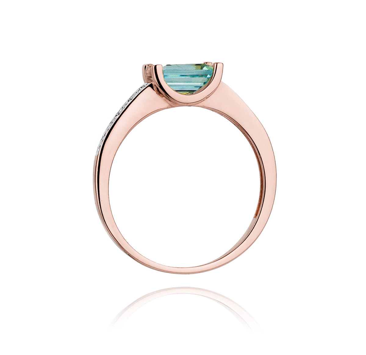 Pierścionek Topaz 0,65ct różowe złoto 3 Pierścionek Topaz 0,65ct różowe złoto - obrazek 3