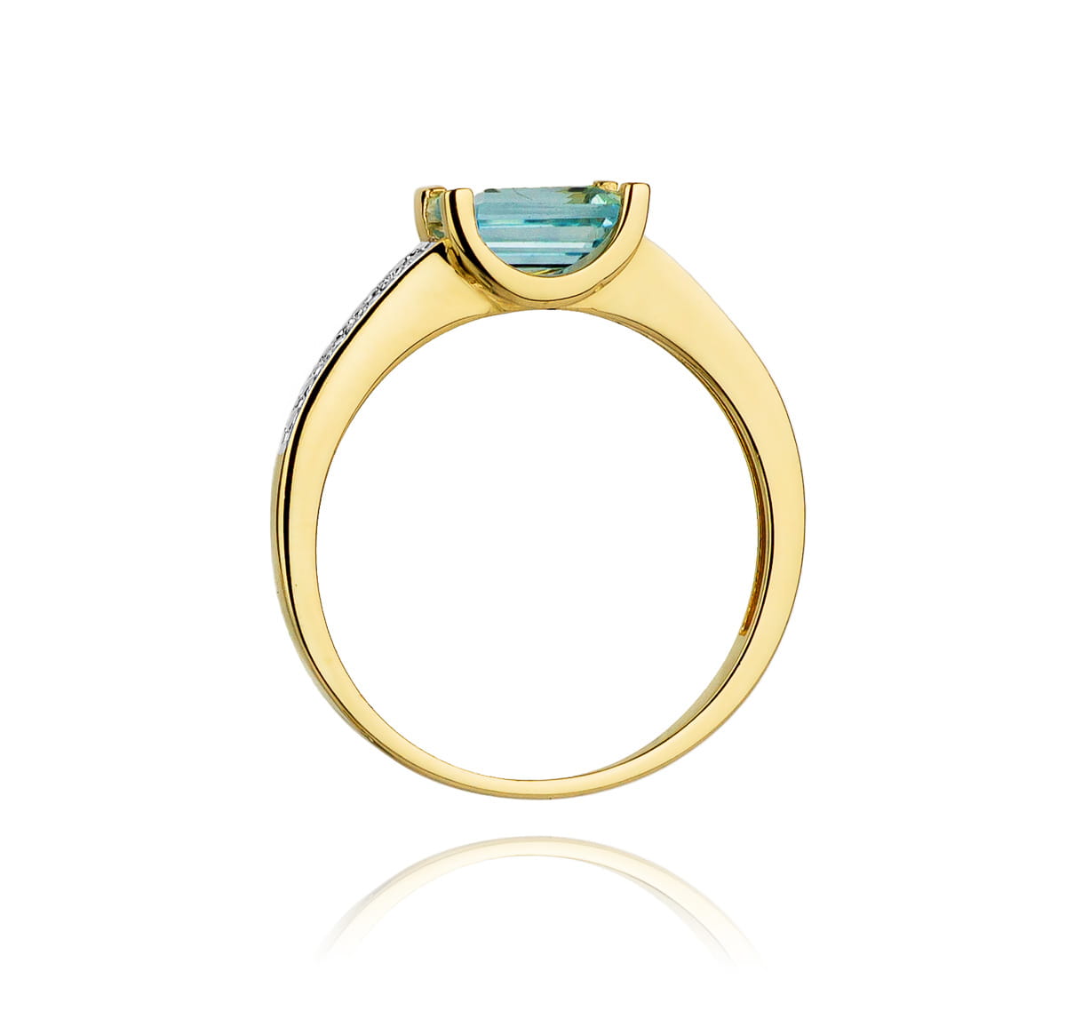 Pierścionek Topaz 0,65ct żółte złoto 3 Pierścionek Topaz 0,65ct żółte złoto - obrazek 3