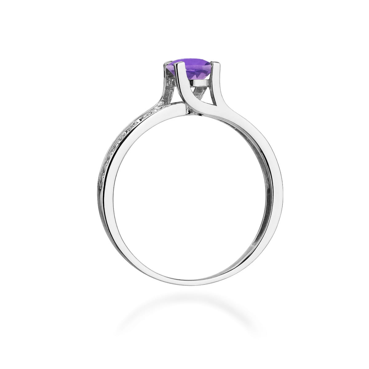 Pierścionek Ametyst 0,50ct białe złoto 3 Pierścionek Ametyst 0,50ct białe złoto - obrazek 3