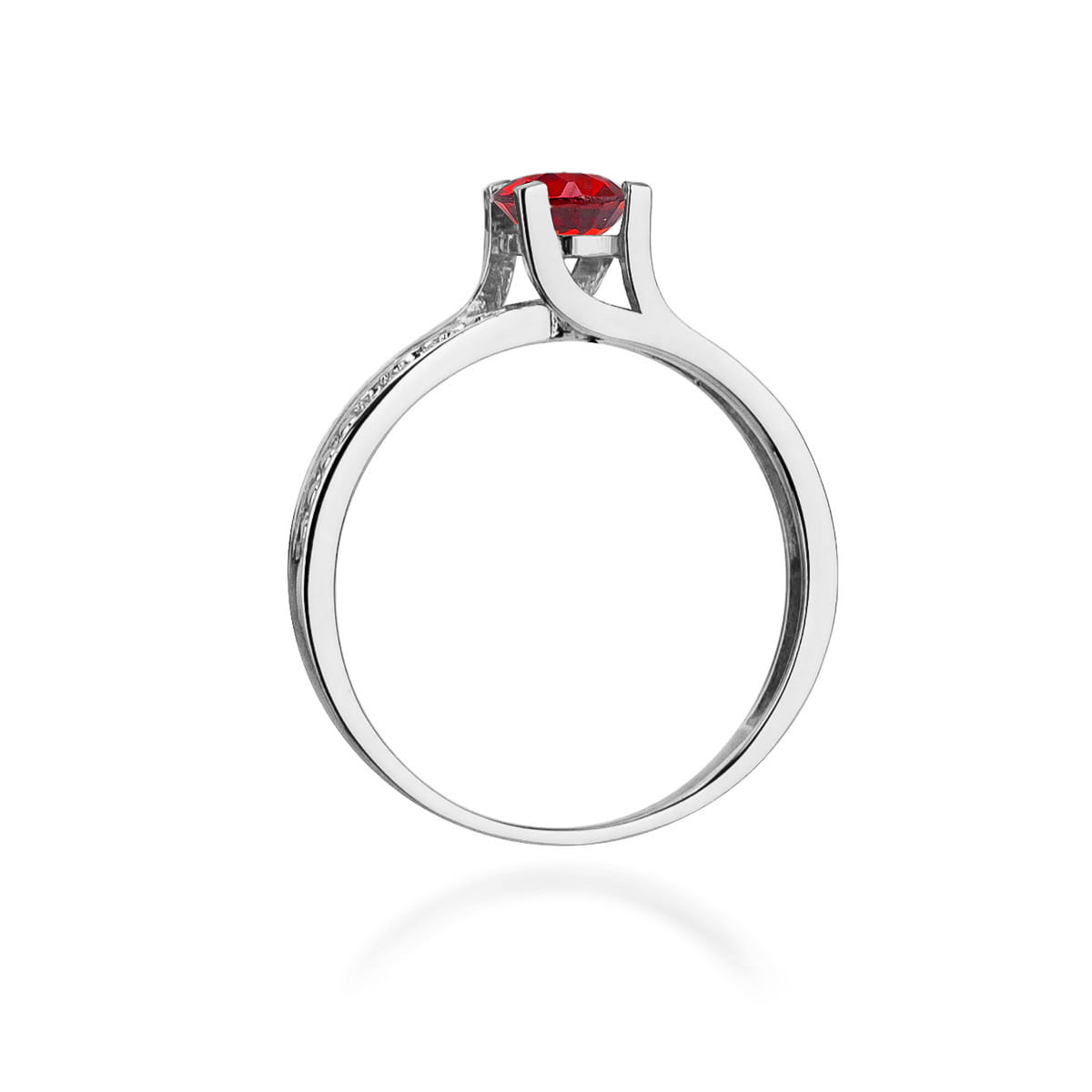 Pierścionek Rubin 0,60ct białe złoto 3 Pierścionek Rubin 0,60ct białe złoto - obrazek 3