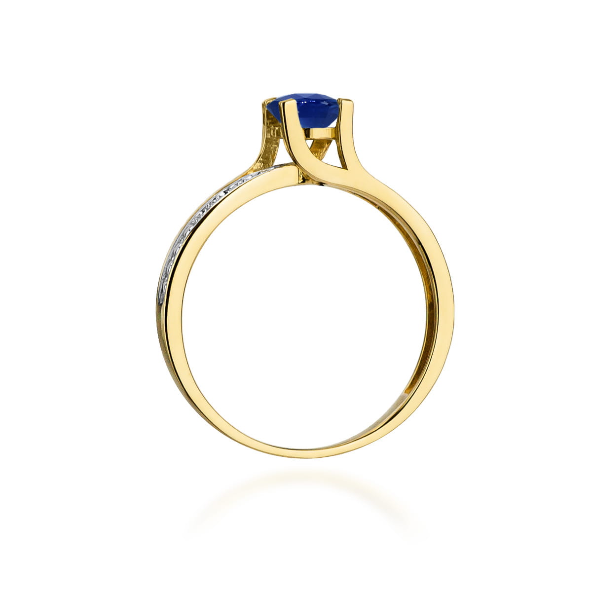 Pierścionek Szafir 0,50ct żółte złoto 3 Pierścionek Szafir 0,50ct żółte złoto - obrazek 3