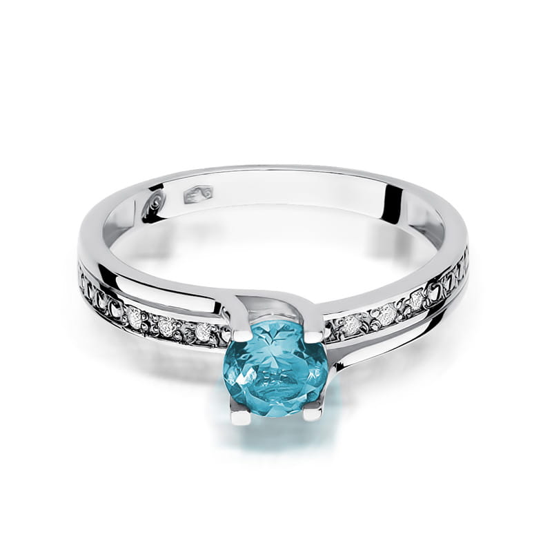 Pierścionek Topaz 0,50ct białe złoto 2 50ct białe złoto Jubiler Kraków BigDIAMOND