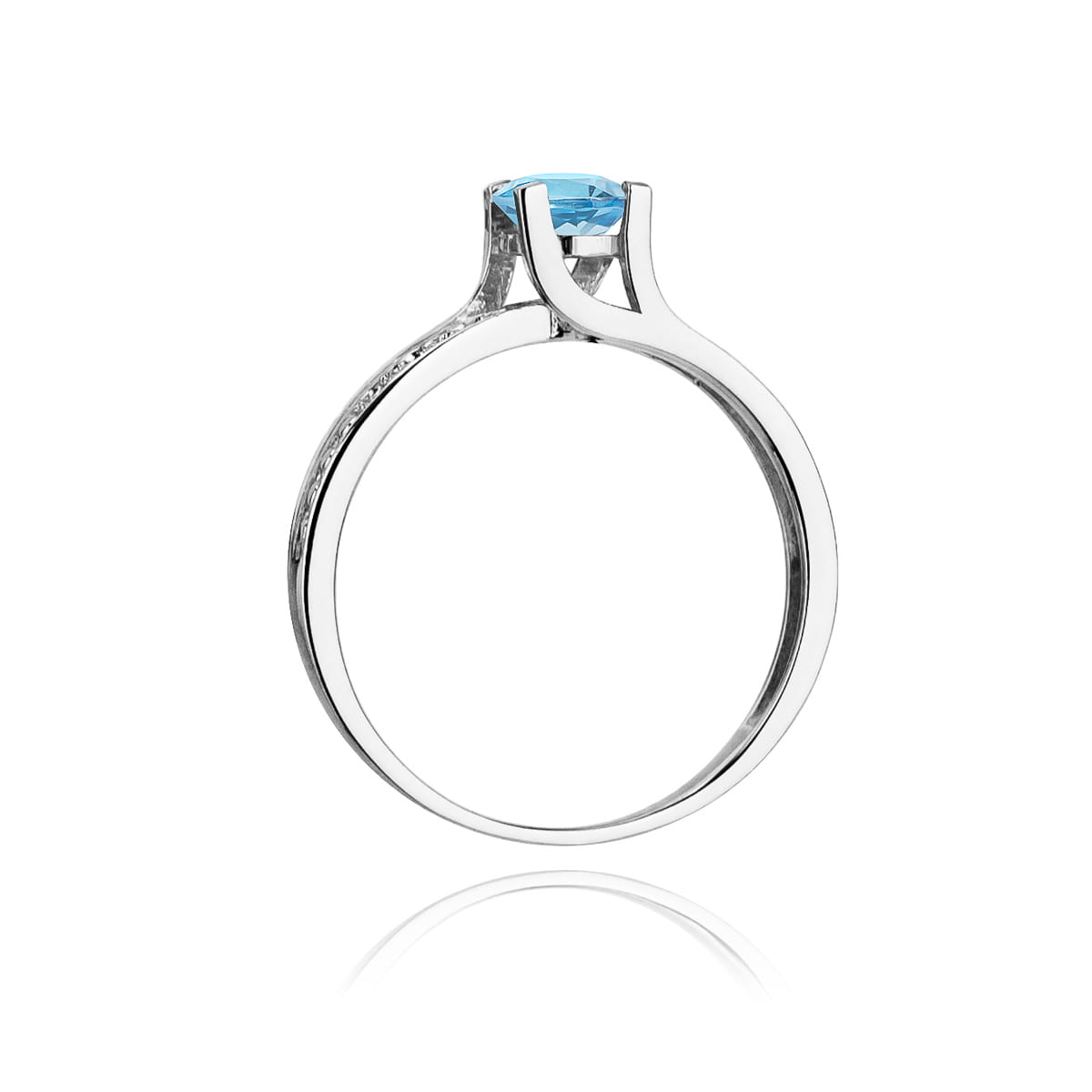 Pierścionek Topaz 0,50ct białe złoto 3 Pierścionek Topaz 0,50ct białe złoto - obrazek 3